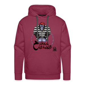 CHAIN GANG FREE BACCEND CHILD HOODIE - burgundy