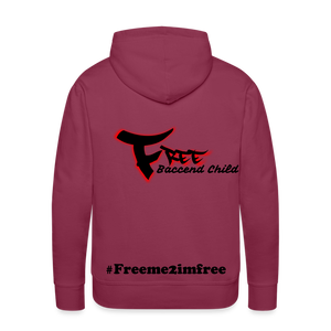 CHAIN GANG FREE BACCEND CHILD HOODIE - burgundy