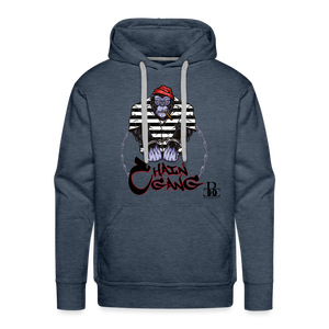 CHAIN GANG FREE BACCEND CHILD HOODIE - heather denim