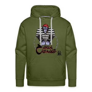 CHAIN GANG FREE BACCEND CHILD HOODIE - olive green