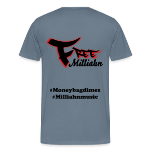 Chain Gang Free Moneybags T-Shirt - steel blue