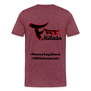 Chain Gang Free Moneybags T-Shirt - heather burgundy