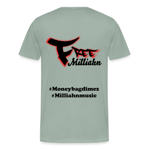 Chain Gang Free Moneybags T-Shirt - steel green