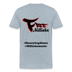 Chain Gang Free Moneybags T-Shirt - heather ice blue