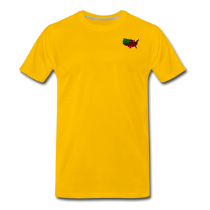 SMALL AFRICAN AMERICAN COUNTRY T SHIRT - sun yellow