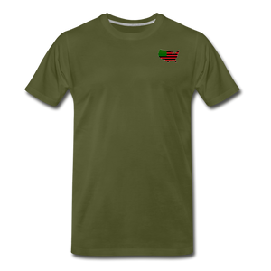 SMALL AFRICAN AMERICAN COUNTRY T SHIRT - olive green