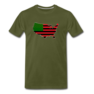 AFRICAN AMERICAN COUNTRY T SHIRT - olive green