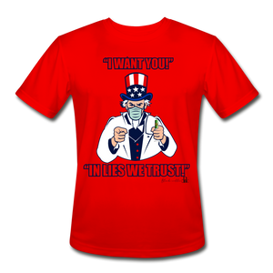 Uncle sam "In lies we trust!" - red