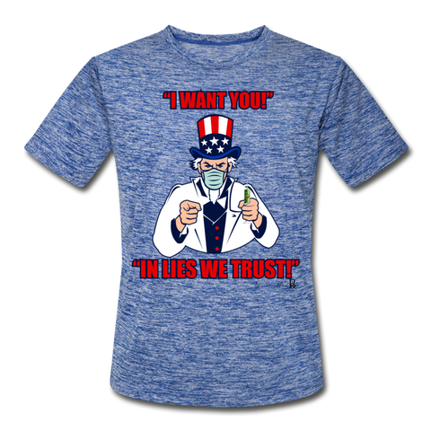 Uncle sam "In lies we trust!" - heather blue