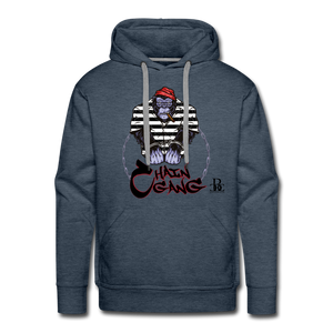 Chain Gang Free Prison Bae Men’s Premium Hoodie - heather denim