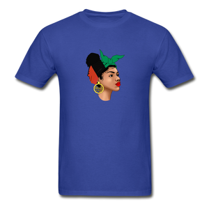 Nubian Queen Short Sleeve T-Shirt - royal blue