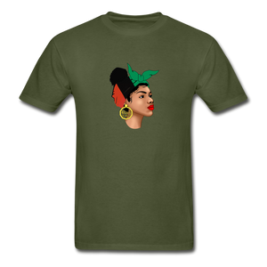 Nubian Queen Short Sleeve T-Shirt - military green